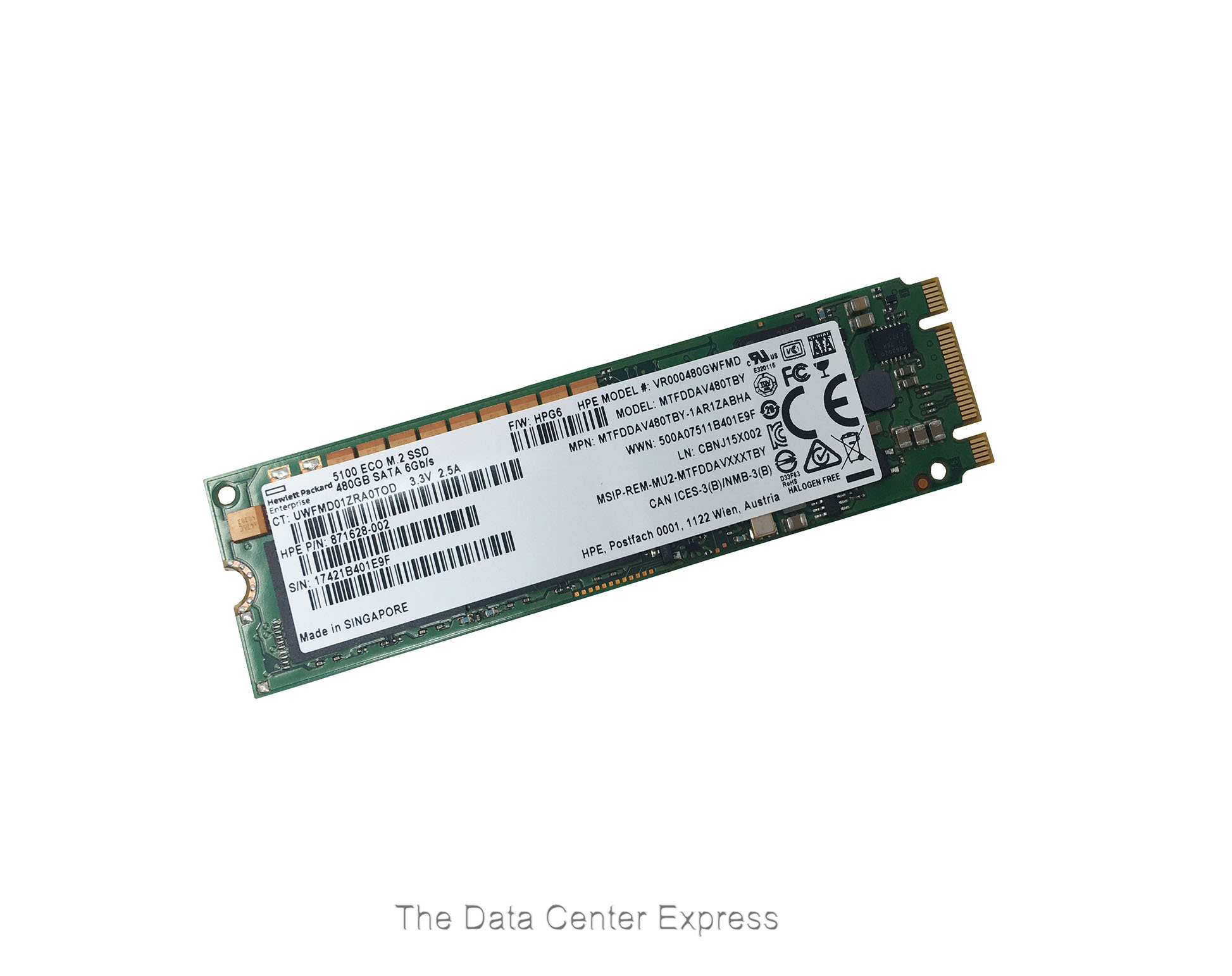 HPE MR000480GXBGH Read Intensive - SSD - 480 GB - SATA 6Gb/s New F/s